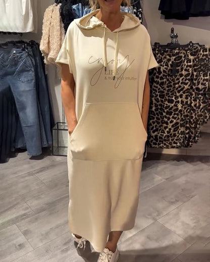Anika™ | Vestido casual con capucha y ajuste en la cintura