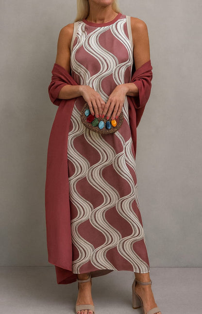 LETICIA | Vestido Satinado con Estola Elegante ✨