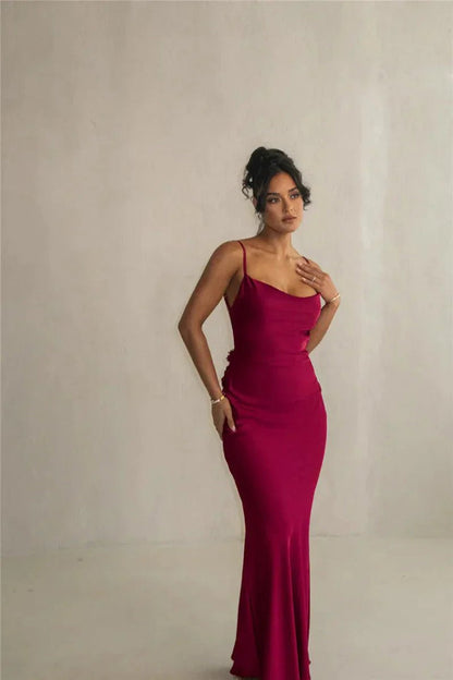 Valeria™ | Vestido Largo de Noche con Espalda Descubierta y Estilo Sofisticado