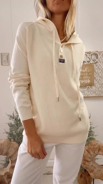 Clara™ | Sudadera casual con capucha y cuello redondo