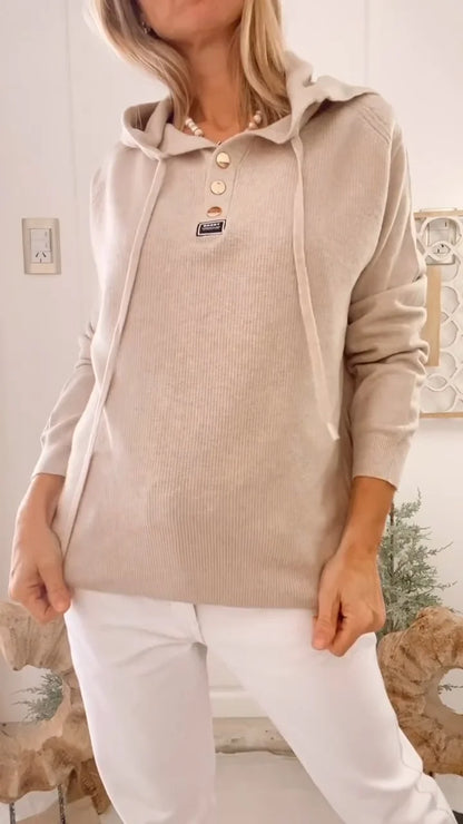 Clara™ | Sudadera casual con capucha y cuello redondo